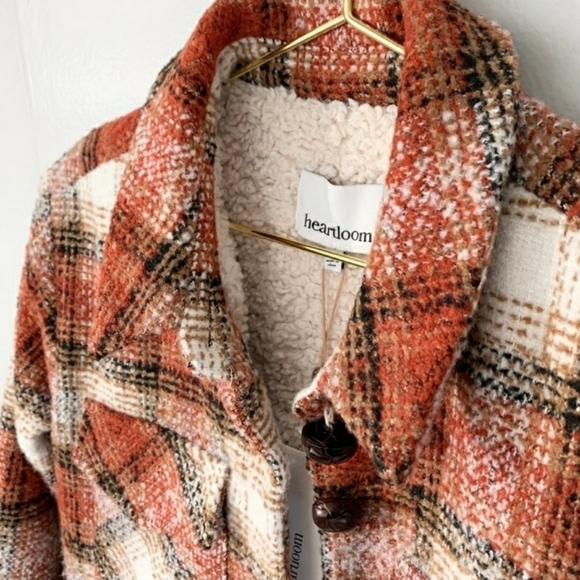 HEARTLOOM Cooper Shaket Coat In Brick Fall Tones Size XS. - Picture 7 of 14